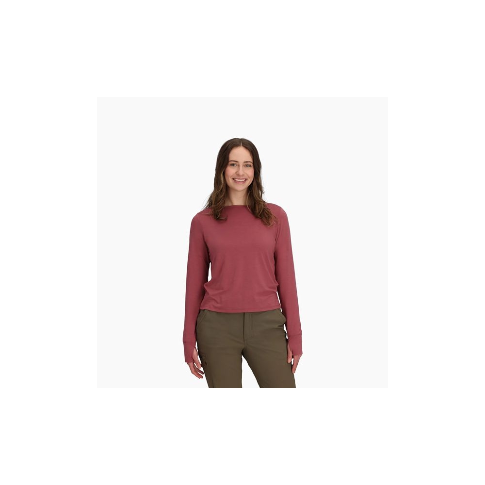 Royal Robbins Madera Long Sleeve Women's Wild Rhubarb Y14600138-602 fleeces en truien online bestellen bij Kathmandu Outdoor & Travel