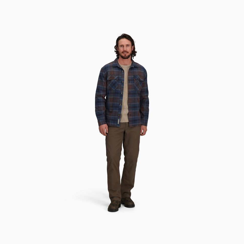 Royal Robbins Snowcap Lined Flannel Long Sleeve Naval Tioga Pld Y722032-420 shirts en tops online bestellen bij Kathmandu Outdoor & Travel