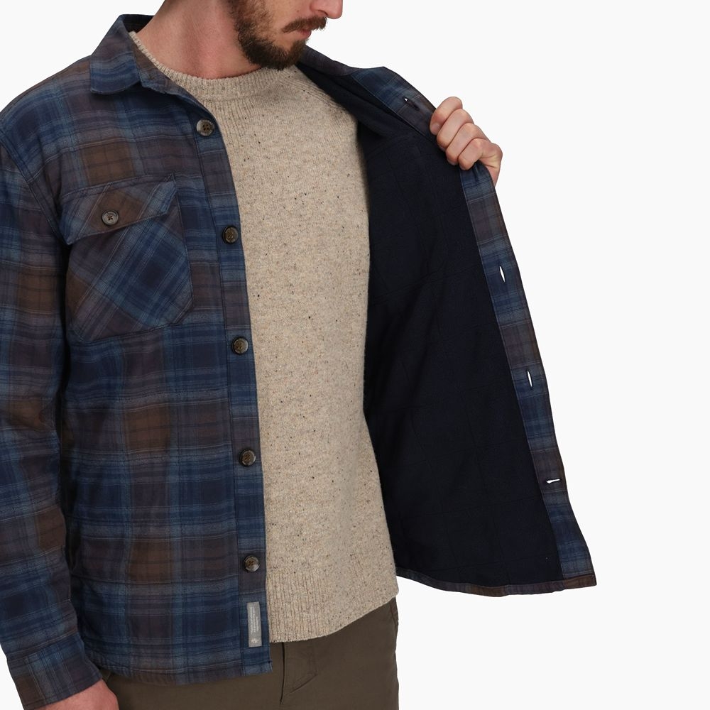 Royal Robbins Snowcap Lined Flannel Long Sleeve Naval Tioga Pld Y722032-420 shirts en tops online bestellen bij Kathmandu Outdoor & Travel