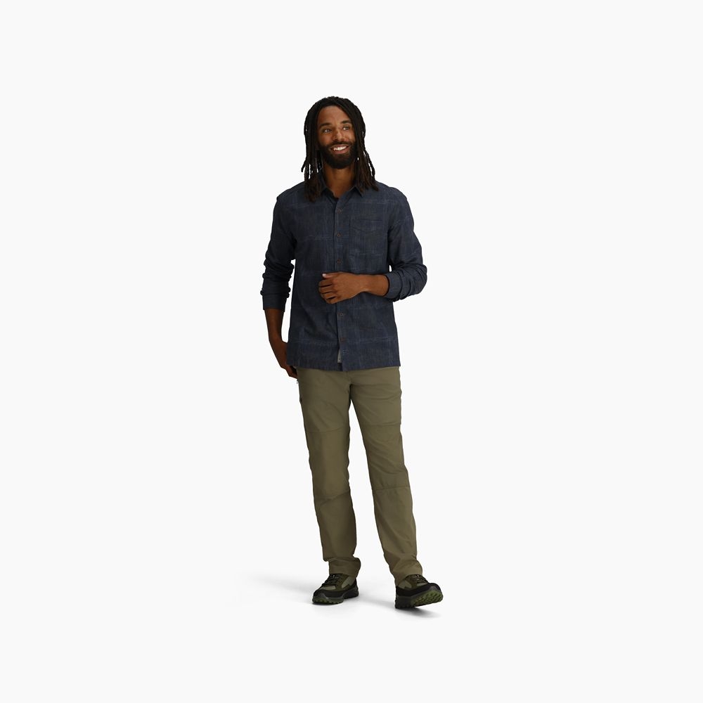 Royal Robbins Hempline Spaced Long Sleeve Collins Blue Y722035-751 shirts en tops online bestellen bij Kathmandu Outdoor & Travel