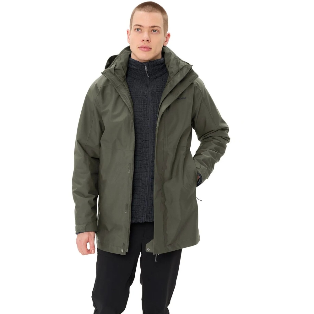 Vaude Idris 3in1 Parka IV khaki 47976-161 jassen online bestellen bij Kathmandu Outdoor & Travel