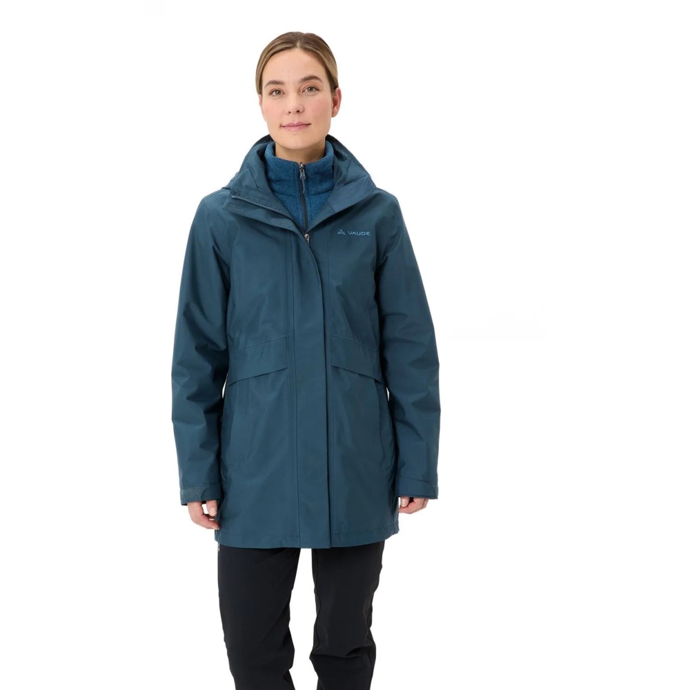 Vaude Idris 3in1 Parka IV Women's dark sea 47967-179 jassen online bestellen bij Kathmandu Outdoor & Travel