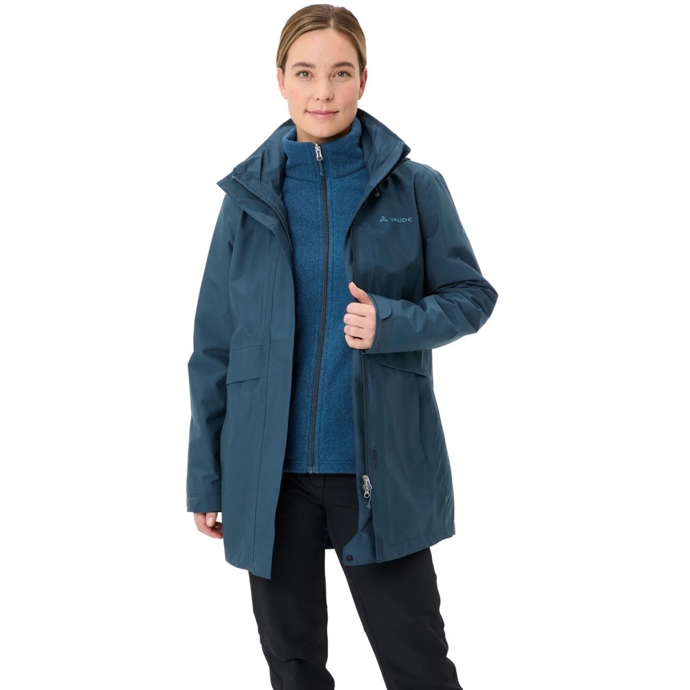Vaude Idris 3in1 Parka IV Women's dark sea 47967-179 jassen online bestellen bij Kathmandu Outdoor & Travel