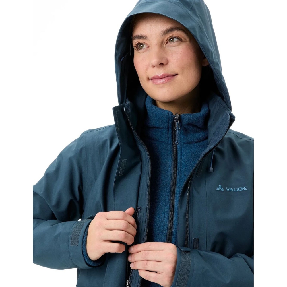 Vaude Idris 3in1 Parka IV Women's dark sea 47967-179 jassen online bestellen bij Kathmandu Outdoor & Travel