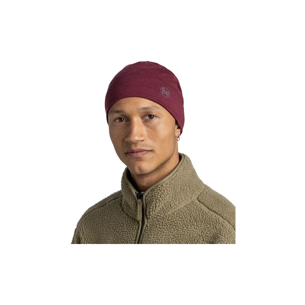 Buff Merino Midweight Beanie MELANGE TIBETAN RED            118007422 kleding accessoires online bestellen bij Kathmandu Outdoor & Travel