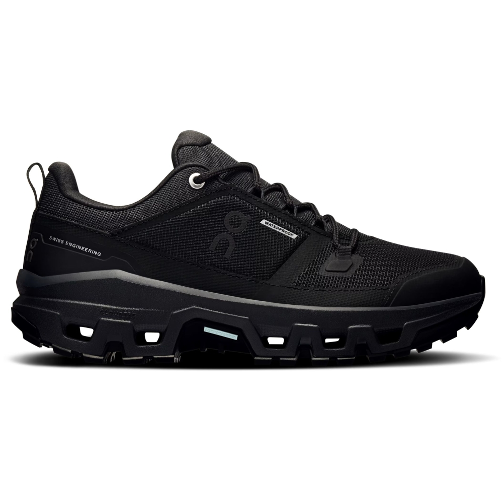 On-running Cloudrock Low WP Women's Black | Black 3WF10141043 wandelschoenen dames online bestellen bij Kathmandu Outdoor & Travel