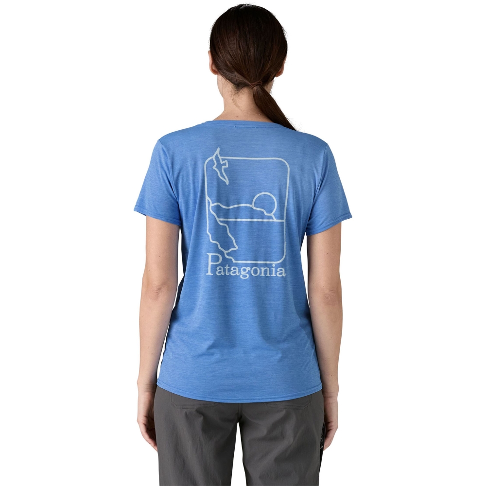 Patagonia Cap Cool Daily Graphic Shirt - Waters Women's Swelldrifter: Abundant Blue X- 45365-SDAX shirts en tops online bestellen bij Kathmandu Outdoor & Travel