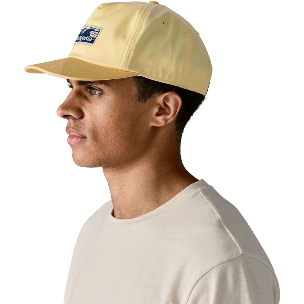 Patagonia Boardshort Label Funfarer Cap Buttercup Yellow 38278-BTRY kleding accessoires online bestellen bij Kathmandu Outdoor & Travel
