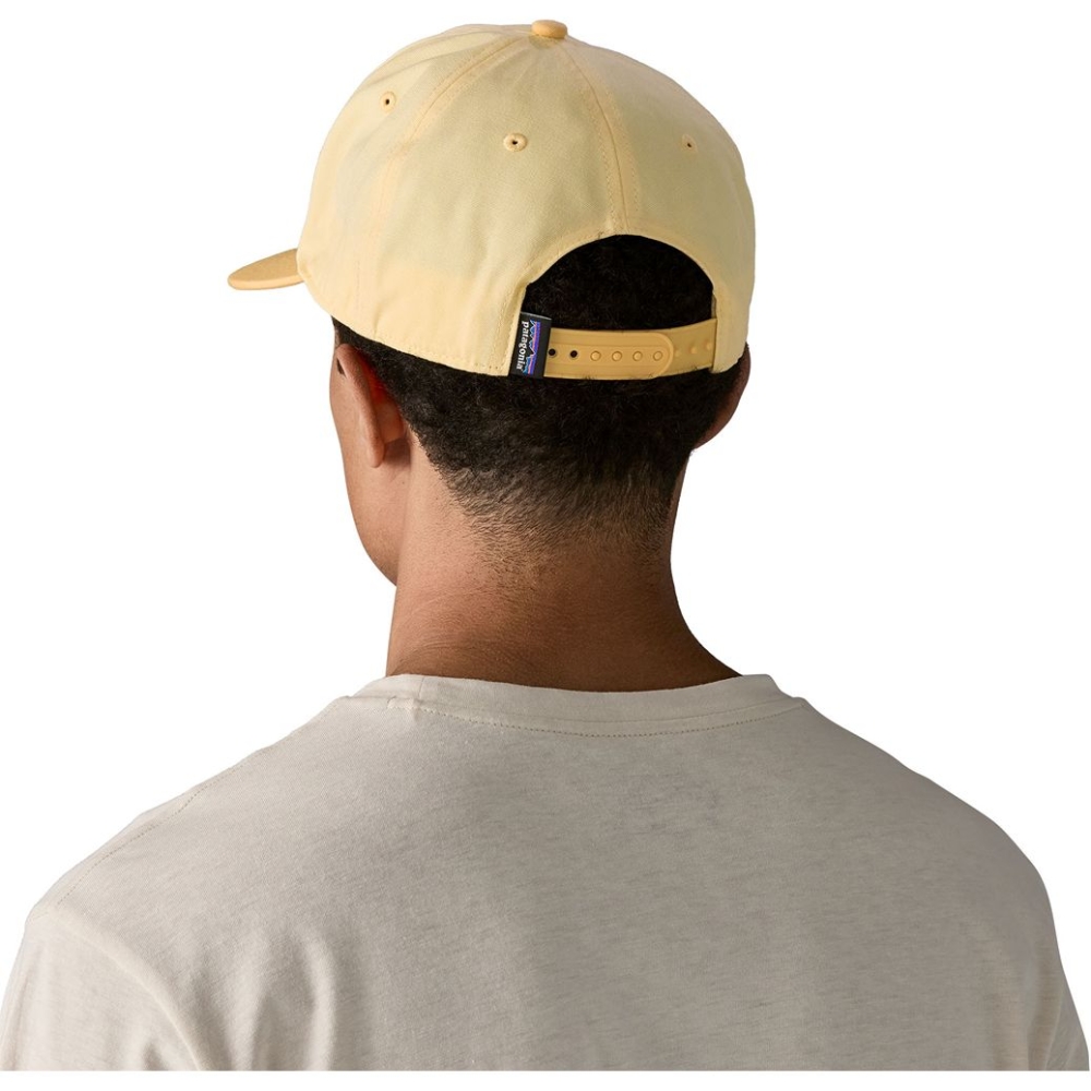 Patagonia Boardshort Label Funfarer Cap Buttercup Yellow 38278-BTRY kleding accessoires online bestellen bij Kathmandu Outdoor & Travel