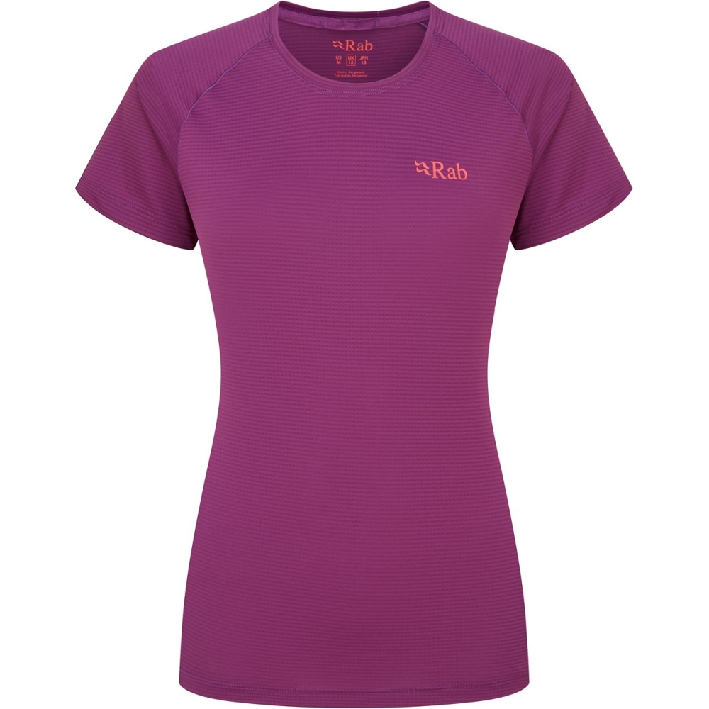 Rab Sonic Tee Women's Plum QBL-02-PLM shirts en tops online bestellen bij Kathmandu Outdoor & Travel