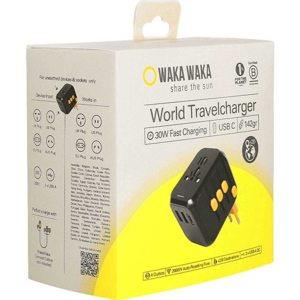 Waka Waka Travelcharger  WWTC0-032501 reisaccessoires online bestellen bij Kathmandu Outdoor & Travel