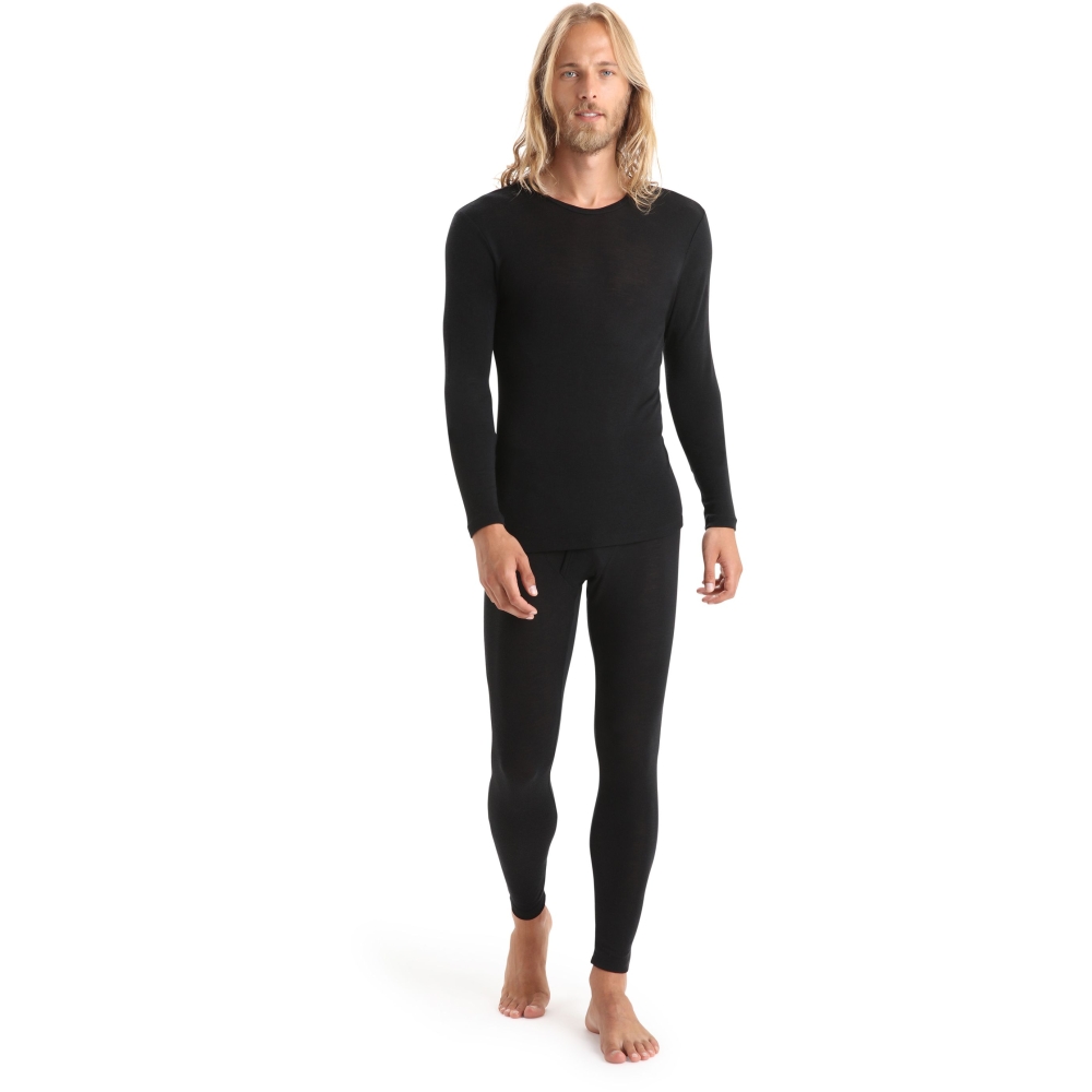 Icebreaker 175 Everyday Long Sleeve Crewe Black IB104483-0011 onderkleding/thermokleding online bestellen bij Kathmandu Outdoor & Travel
