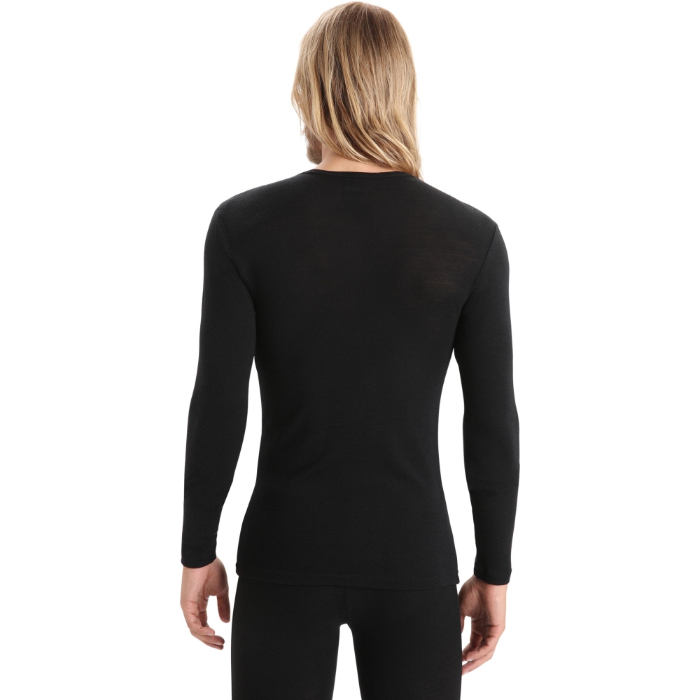 Icebreaker 175 Everyday Long Sleeve Crewe Black IB104483-0011 onderkleding/thermokleding online bestellen bij Kathmandu Outdoor & Travel
