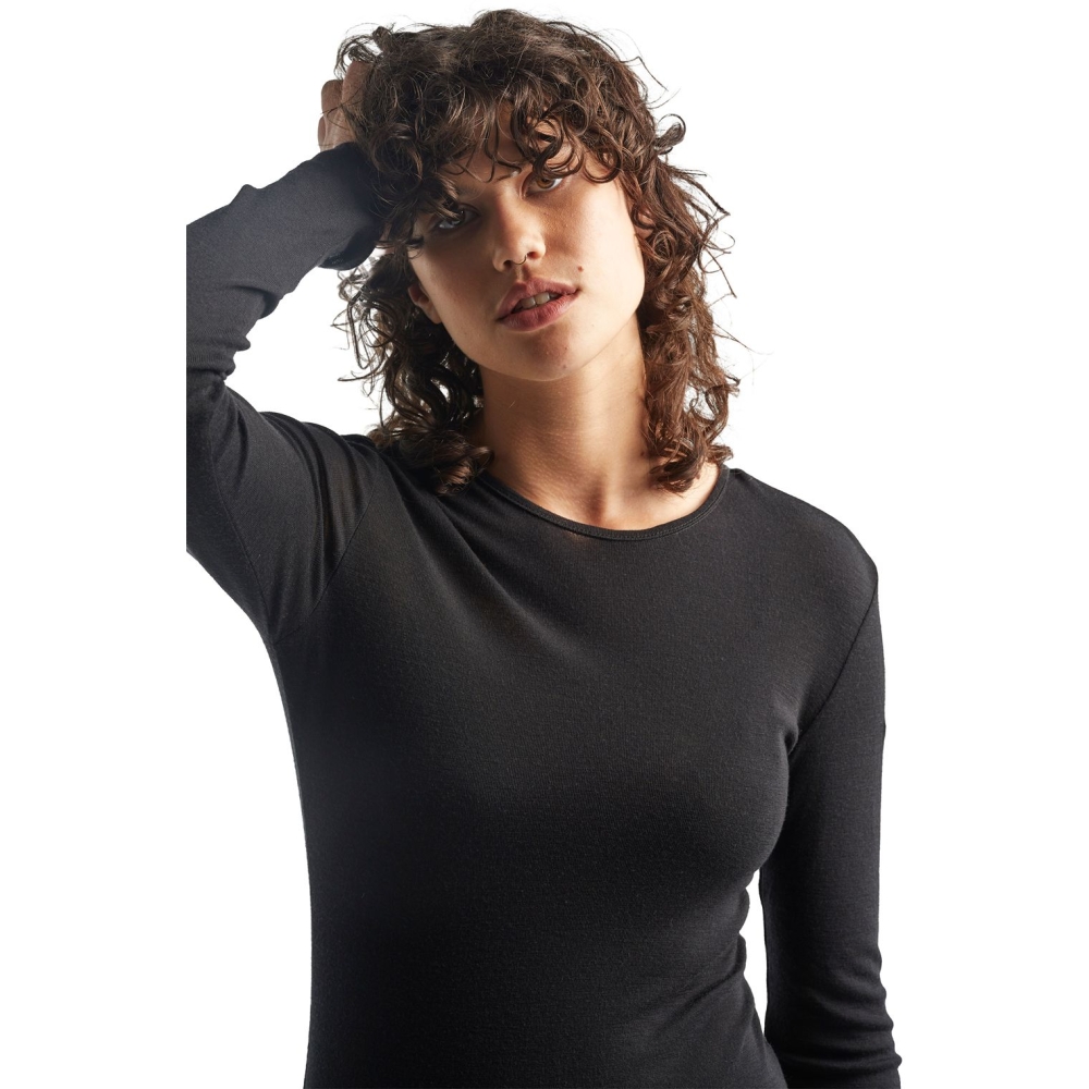 Icebreaker 175 Everyday LS Crewe Women's Black IB104471-0011 onderkleding/thermokleding online bestellen bij Kathmandu Outdoor & Travel