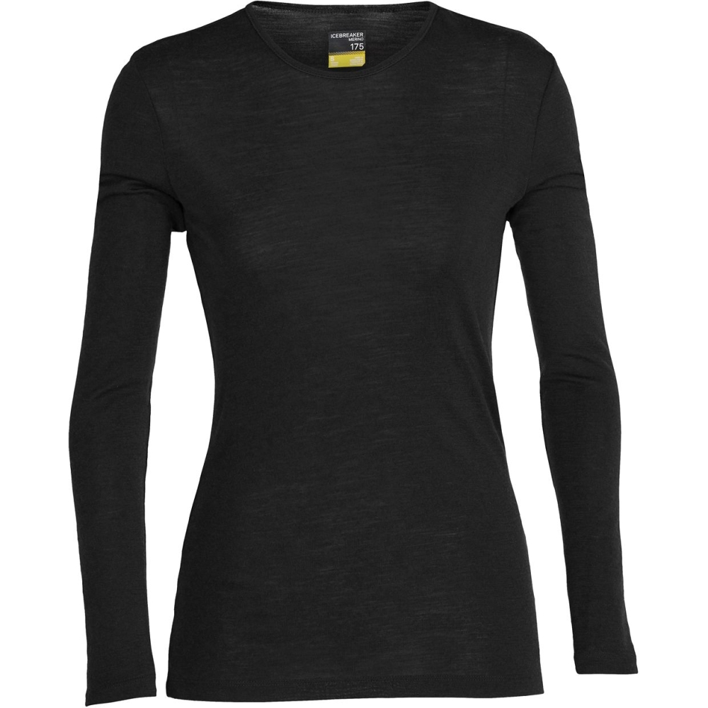 Icebreaker 175 Everyday LS Crewe Women's Black IB104471-0011 onderkleding/thermokleding online bestellen bij Kathmandu Outdoor & Travel