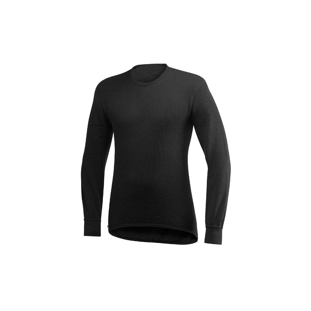 woolpower Crewneck 200 Black 7112-Black onderkleding/thermokleding online bestellen bij Kathmandu Outdoor & Travel