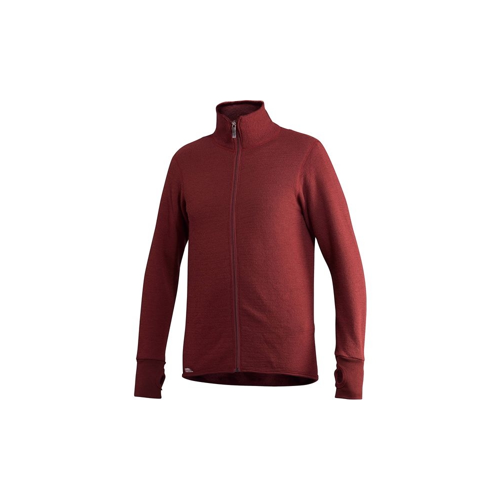 woolpower Full Zip Jacket 400 Rust Red 7234-Rust Red fleeces en truien online bestellen bij Kathmandu Outdoor & Travel