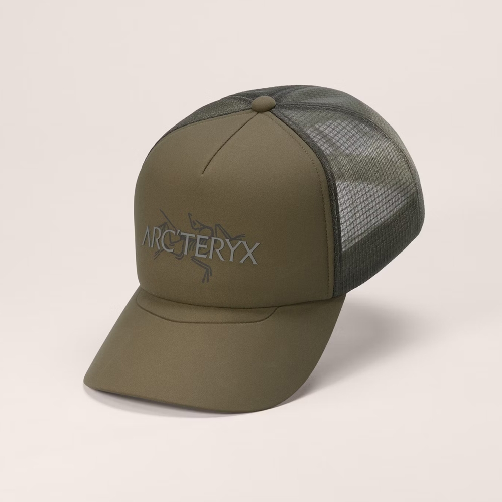 Arc'teryx Bird Word Trucker Hat Tatsu / Forage 9488-021229 kleding accessoires online bestellen bij Kathmandu Outdoor & Travel
