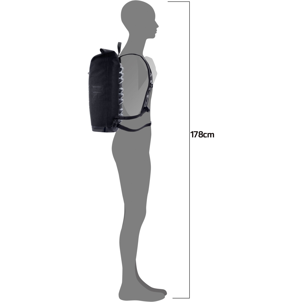 Ortlieb Commuter-Daypack High-Vis 21 L Black-reflective OR4159 toiletartikelen online bestellen bij Kathmandu Outdoor & Travel