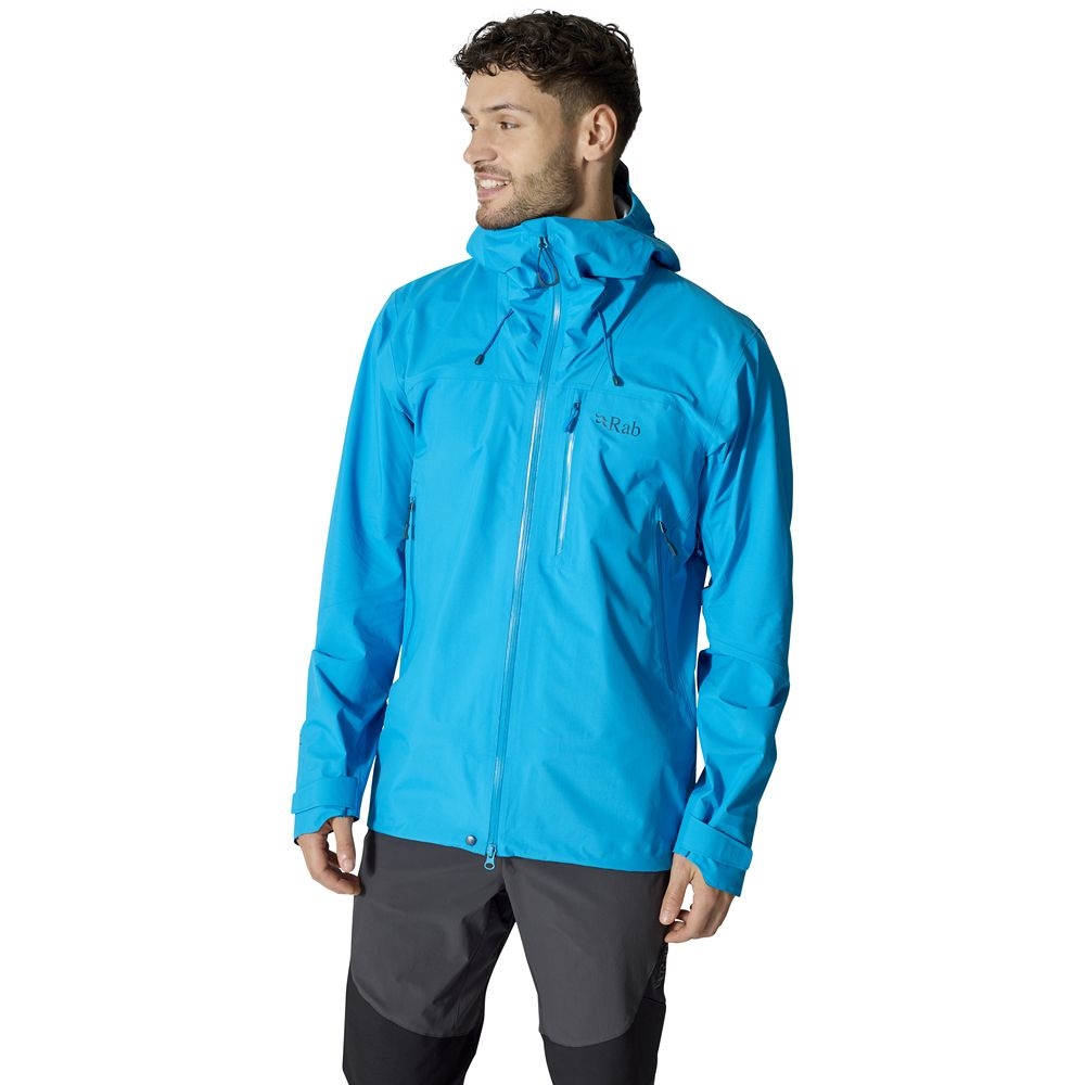 Rab Rab Firewall Mountain Jacket QWG-96-MYB jassen Rab Firewall Mountain Jacket Maya Blue QWG-96-MYB jassen online bestellen bij Kathmandu Outdoor & Travel