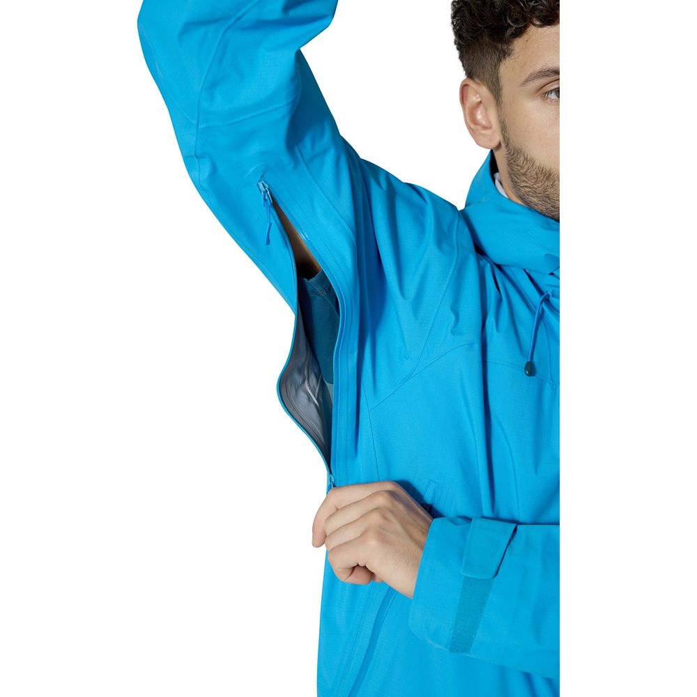 Rab Rab Firewall Mountain Jacket QWG-96-MYB jassen Rab Firewall Mountain Jacket Maya Blue QWG-96-MYB jassen online bestellen bij Kathmandu Outdoor & Travel