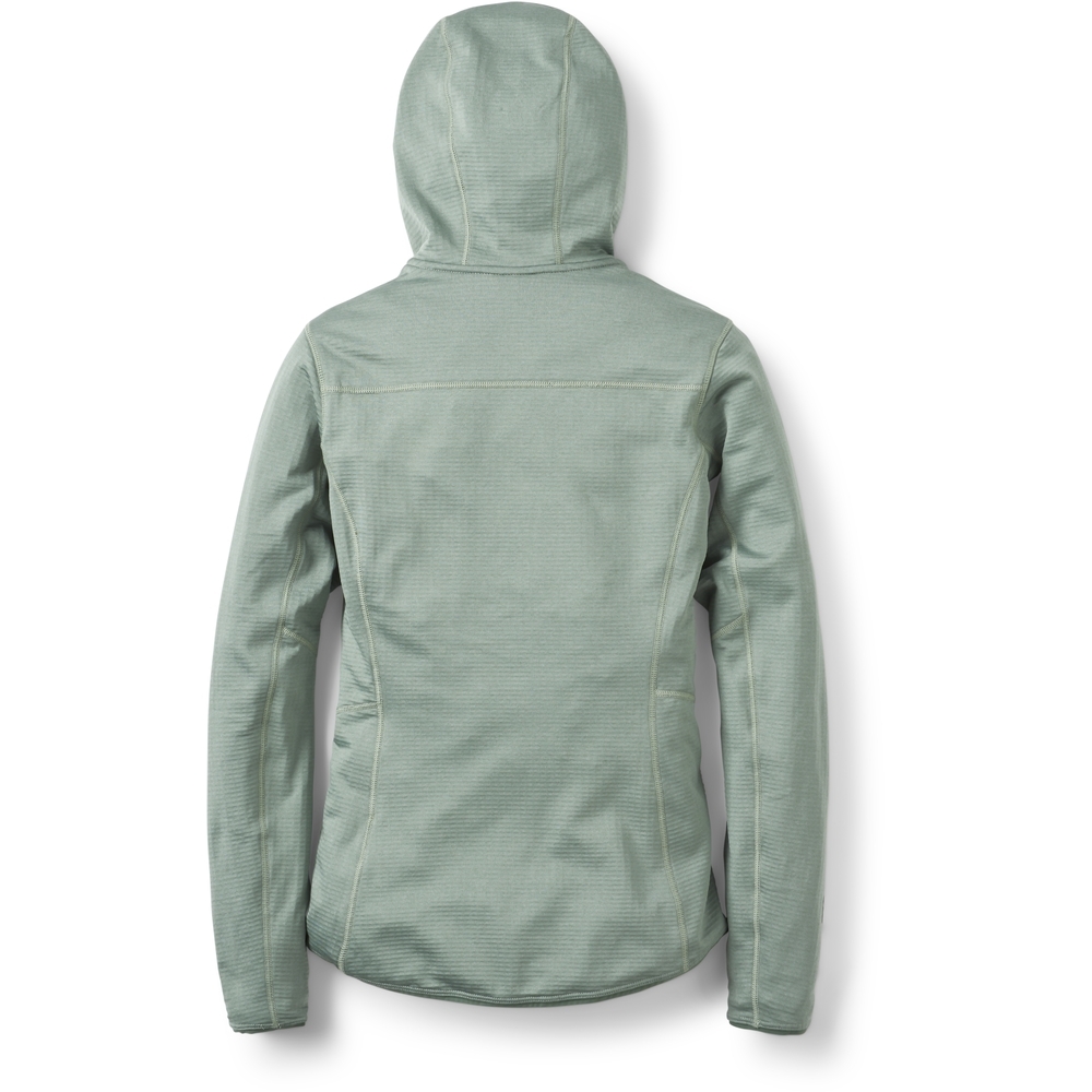 Rab Ascendor Hoody Women's Dark Fig Green QFG-63-DFG fleeces en truien online bestellen bij Kathmandu Outdoor & Travel