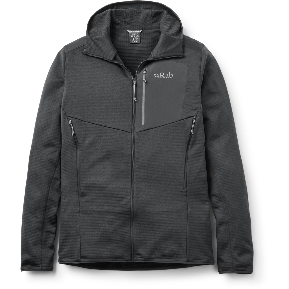Rab Ascendor Hoody Black QFG-62-BLK fleeces en truien online bestellen bij Kathmandu Outdoor & Travel