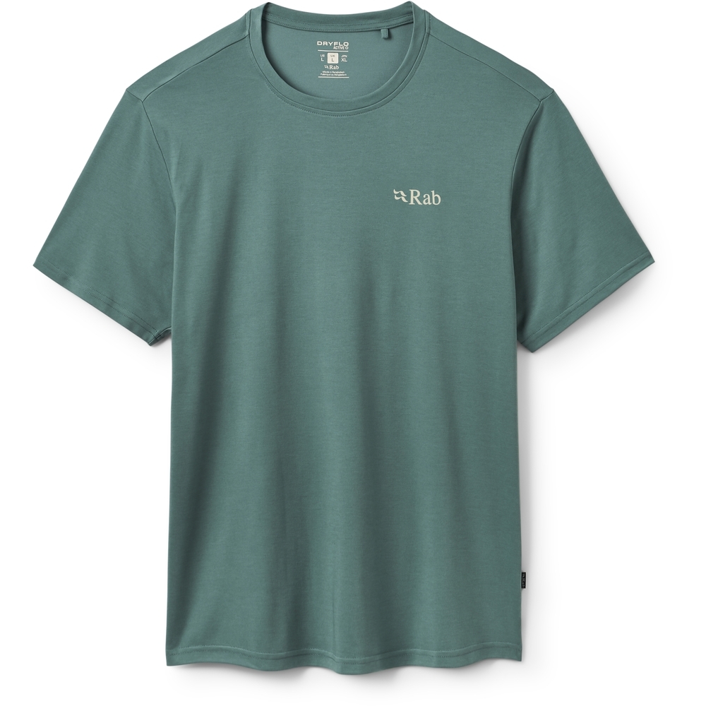 Rab Crimp Elevation Tee Sage QBL-68-SGE shirts en tops online bestellen bij Kathmandu Outdoor & Travel