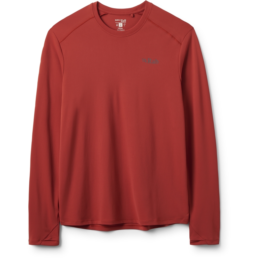 Rab Force LS Tee Tuscan Red QCC-22-TRD shirts en tops online bestellen bij Kathmandu Outdoor & Travel