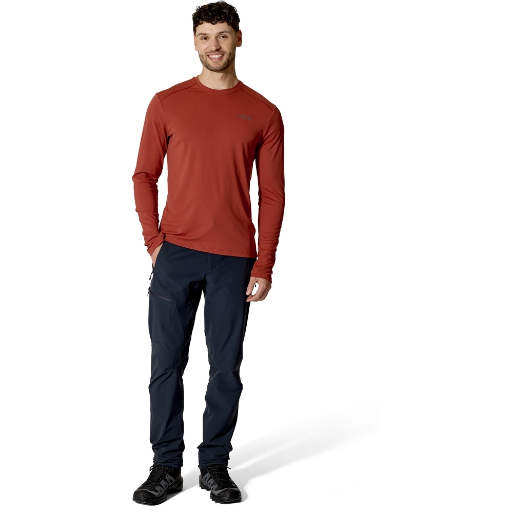 Rab Force LS Tee Tuscan Red QCC-22-TRD shirts en tops online bestellen bij Kathmandu Outdoor & Travel
