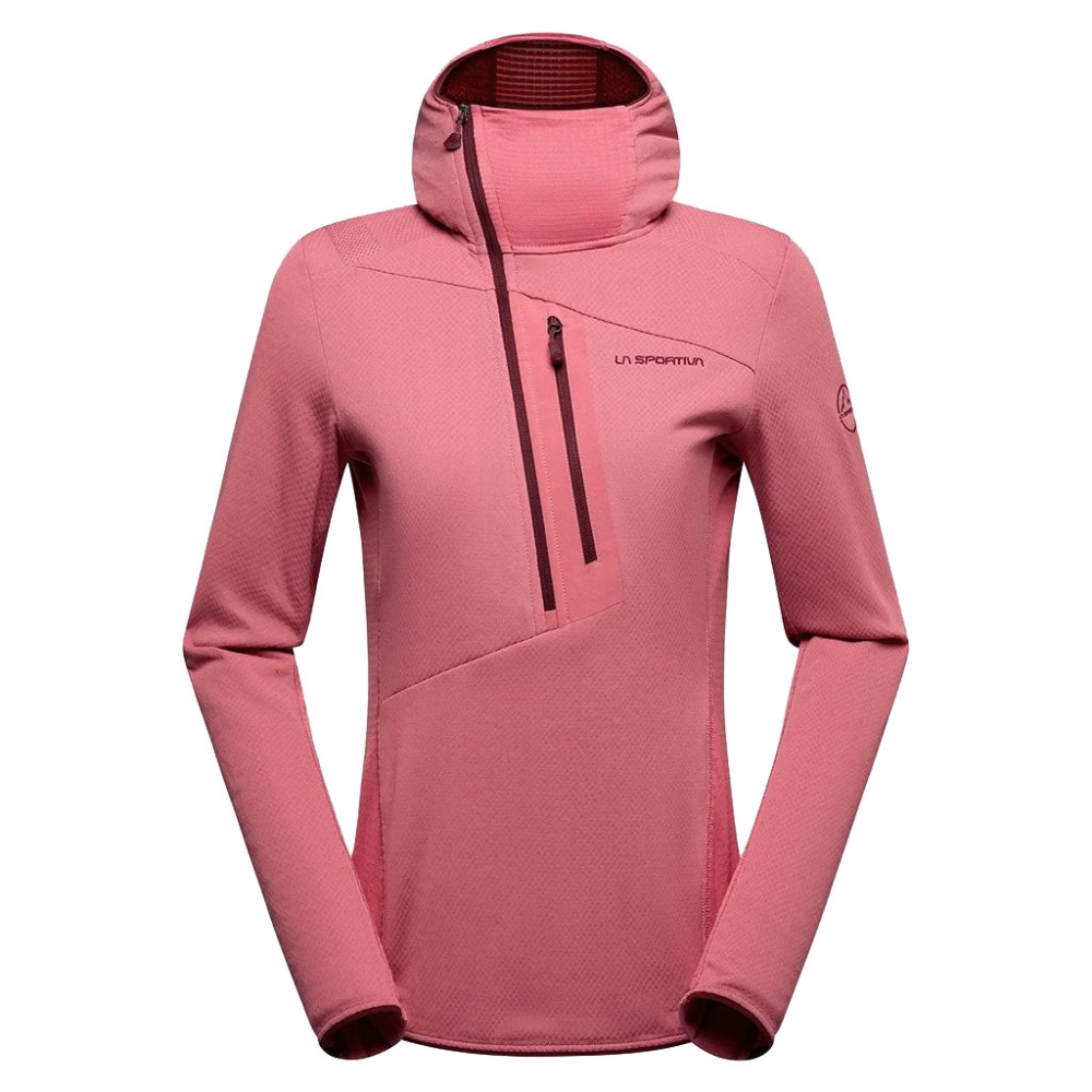La Sportiva La Sportiva Big Wall Pullover Hoody Women's ZAMF022-P13P13 fleeces en truien  La Sportiva Big Wall Pullover Hoody Women's Rosebay ZAMF022-P13P13 fleeces en truien online bestellen bij Kathmandu Outdoor & Travel