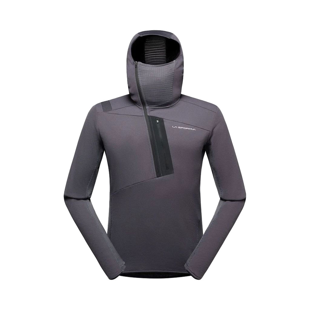 La Sportiva La Sportiva Big Wall Pullover Hoody ZAMF021-G19W04 fleeces en truien  La Sportiva Big Wall Pullover Hoody Onyx/Chalk ZAMF021-G19W04 fleeces en truien online bestellen bij Kathmandu Outdoor & Travel