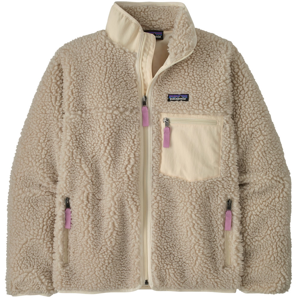 Patagonia Classic Retro-X Jkt Women's Natural w/Light Violet 23075-NLVI fleeces en truien online bestellen bij Kathmandu Outdoor & Travel