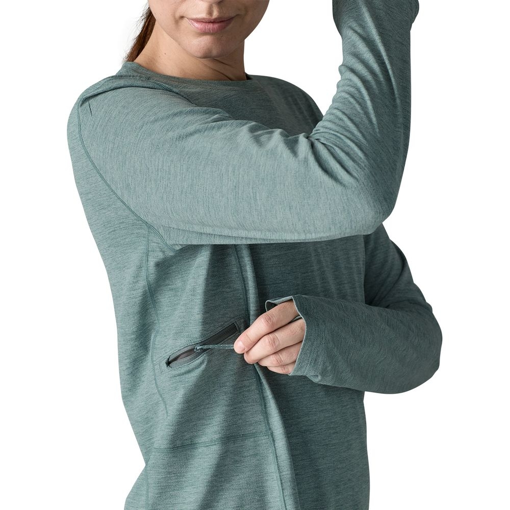 Patagonia L/S Cap Cool Sun Shirt Women's Nouveau Green - Blue Sage X-Dy 44795-NGBX shirts en tops online bestellen bij Kathmandu Outdoor & Travel
