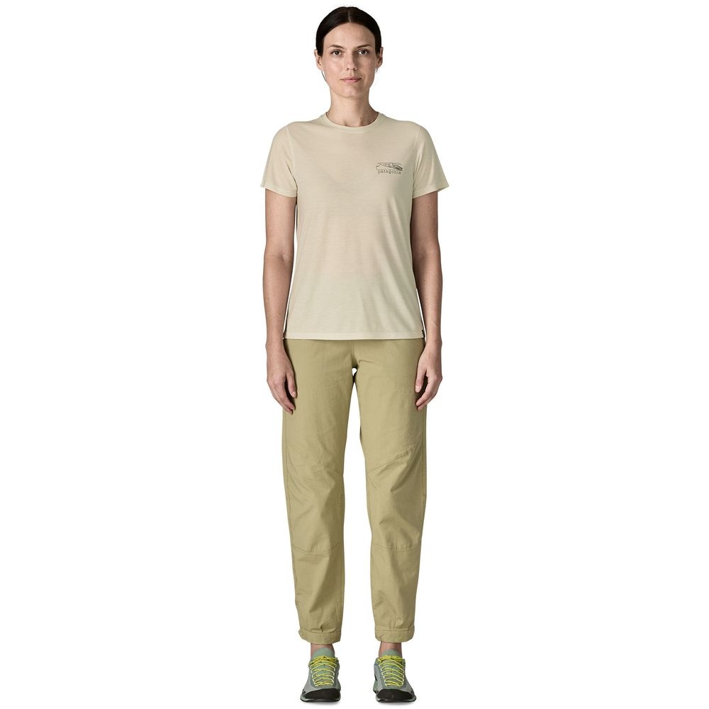 Patagonia Cap Cool Trail Shirt Women's - Stratapeaks Dyno White 23726-DYWH shirts en tops online bestellen bij Kathmandu Outdoor & Travel