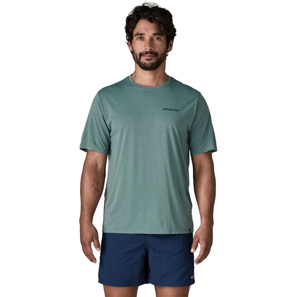 Patagonia Cap Cool Daily Shirt - Boardshort Logo Blue Sage - Light Blue Sage X- 45481-BSLX shirts en tops online bestellen bij Kathmandu Outdoor & Travel