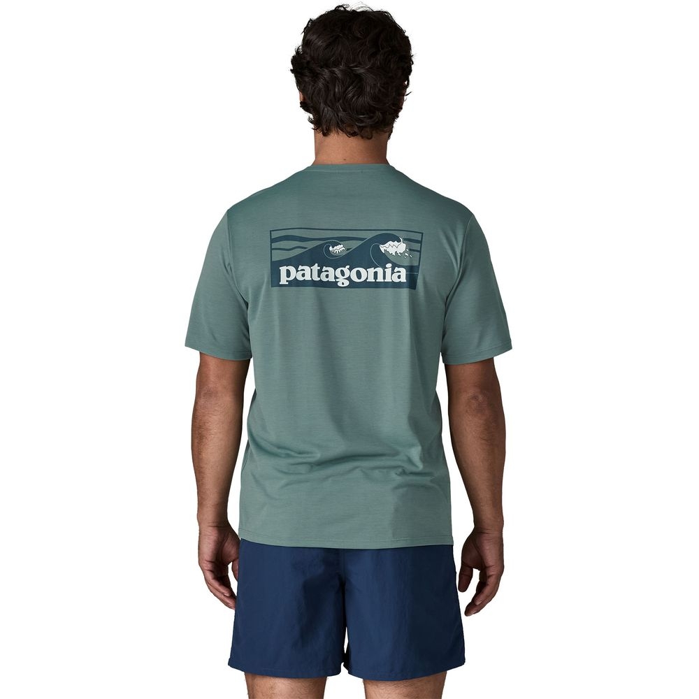 Patagonia Cap Cool Daily Shirt - Boardshort Logo Blue Sage - Light Blue Sage X- 45481-BSLX shirts en tops online bestellen bij Kathmandu Outdoor & Travel