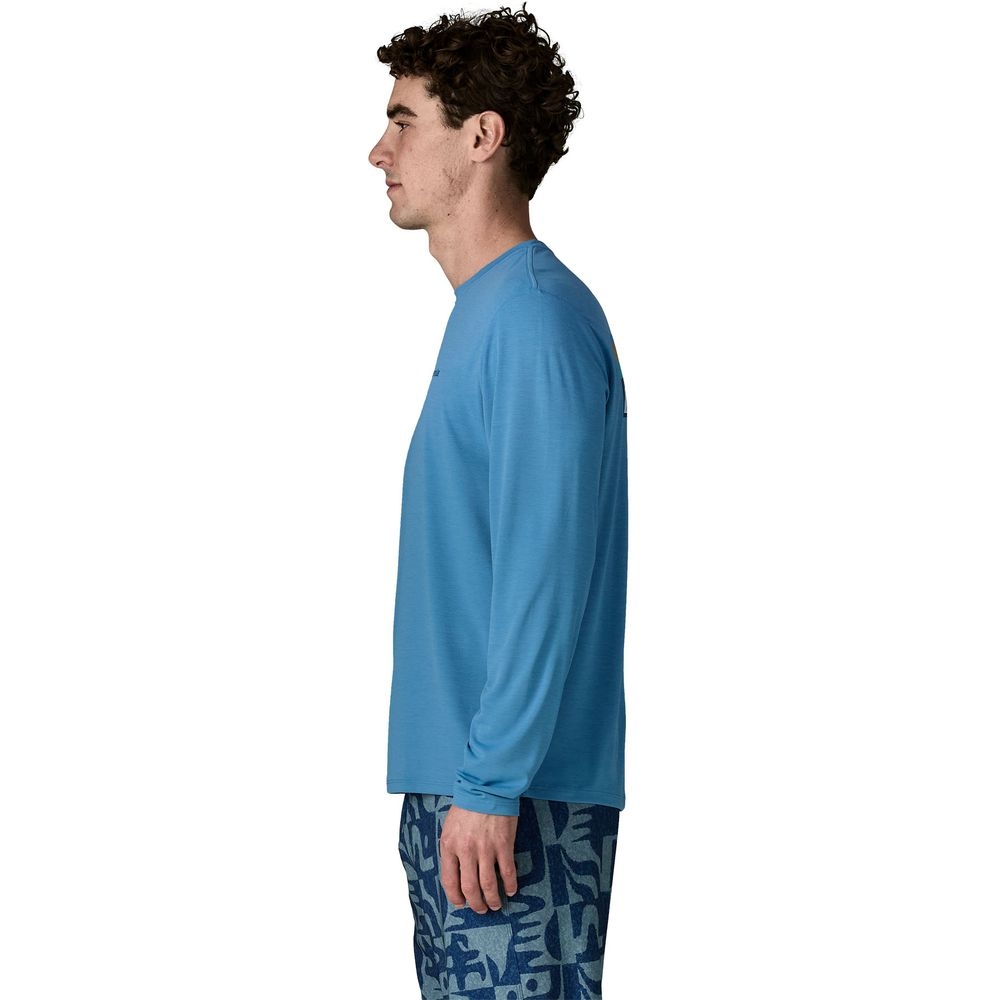 Patagonia L/S Cap Cool Daily Shirt - Boardshort Logo Shore Blue - Light Shore Blue  45457-SHRX shirts en tops online bestellen bij Kathmandu Outdoor & Travel