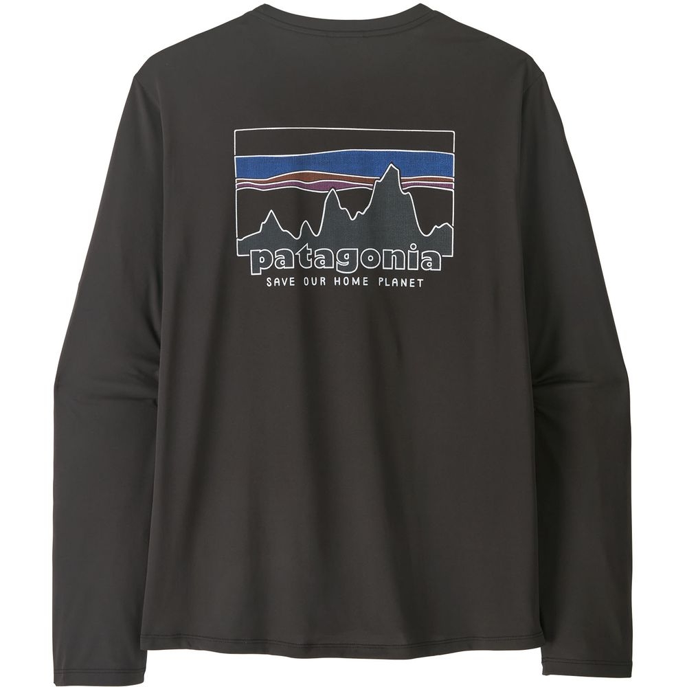 Patagonia L/S Cap Cool Daily Shirt - '73 Skyline Black 45454-BLK shirts en tops online bestellen bij Kathmandu Outdoor & Travel