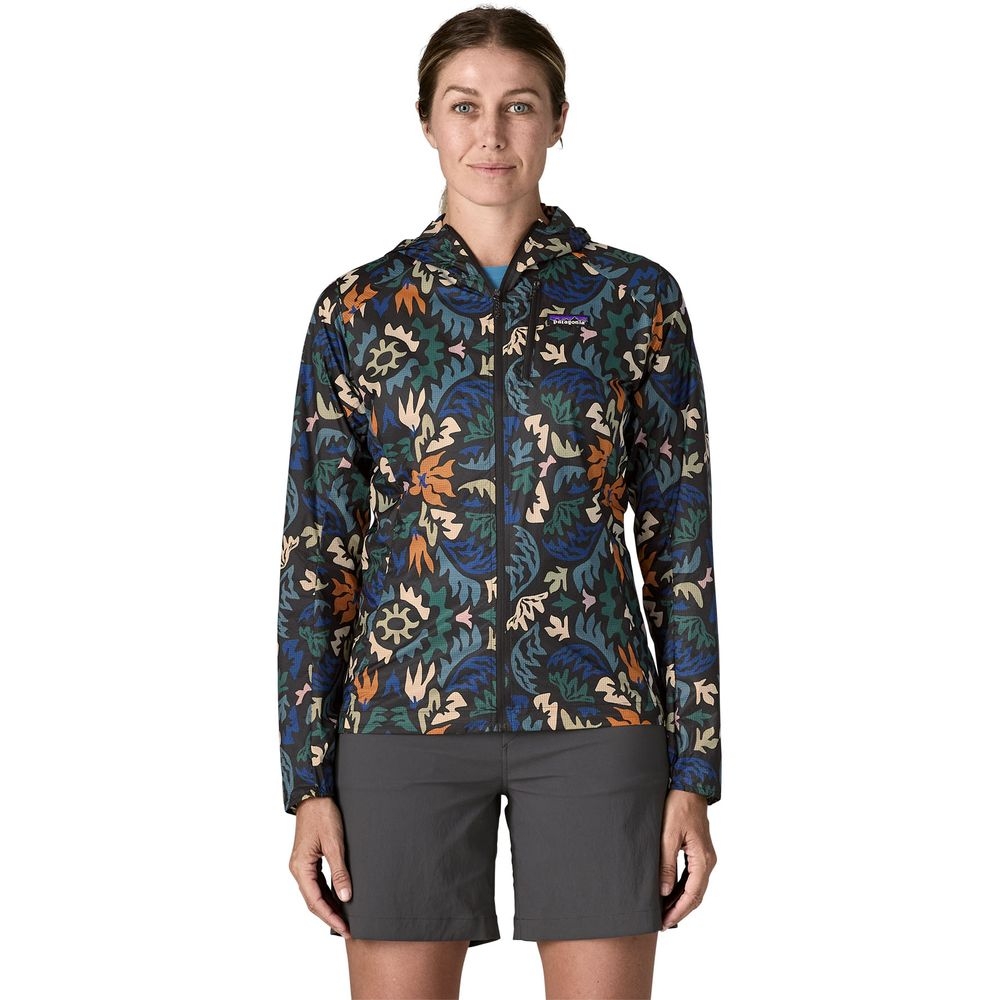 Patagonia Houdini Jkt Women's Kaleido: Black 24147-KALB jassen online bestellen bij Kathmandu Outdoor & Travel