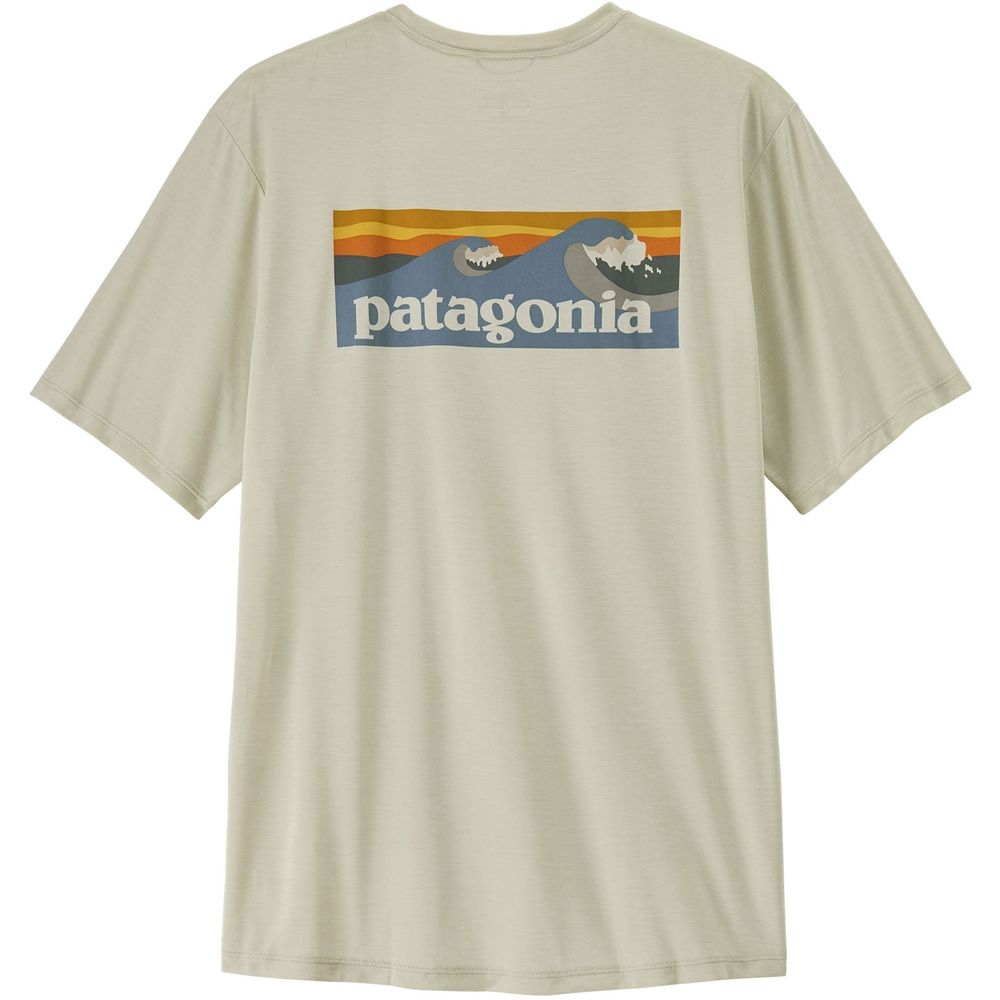 Patagonia Cap Cool Daily Shirt - Boardshort Logo Dyno White 45481-DYWH shirts en tops online bestellen bij Kathmandu Outdoor & Travel