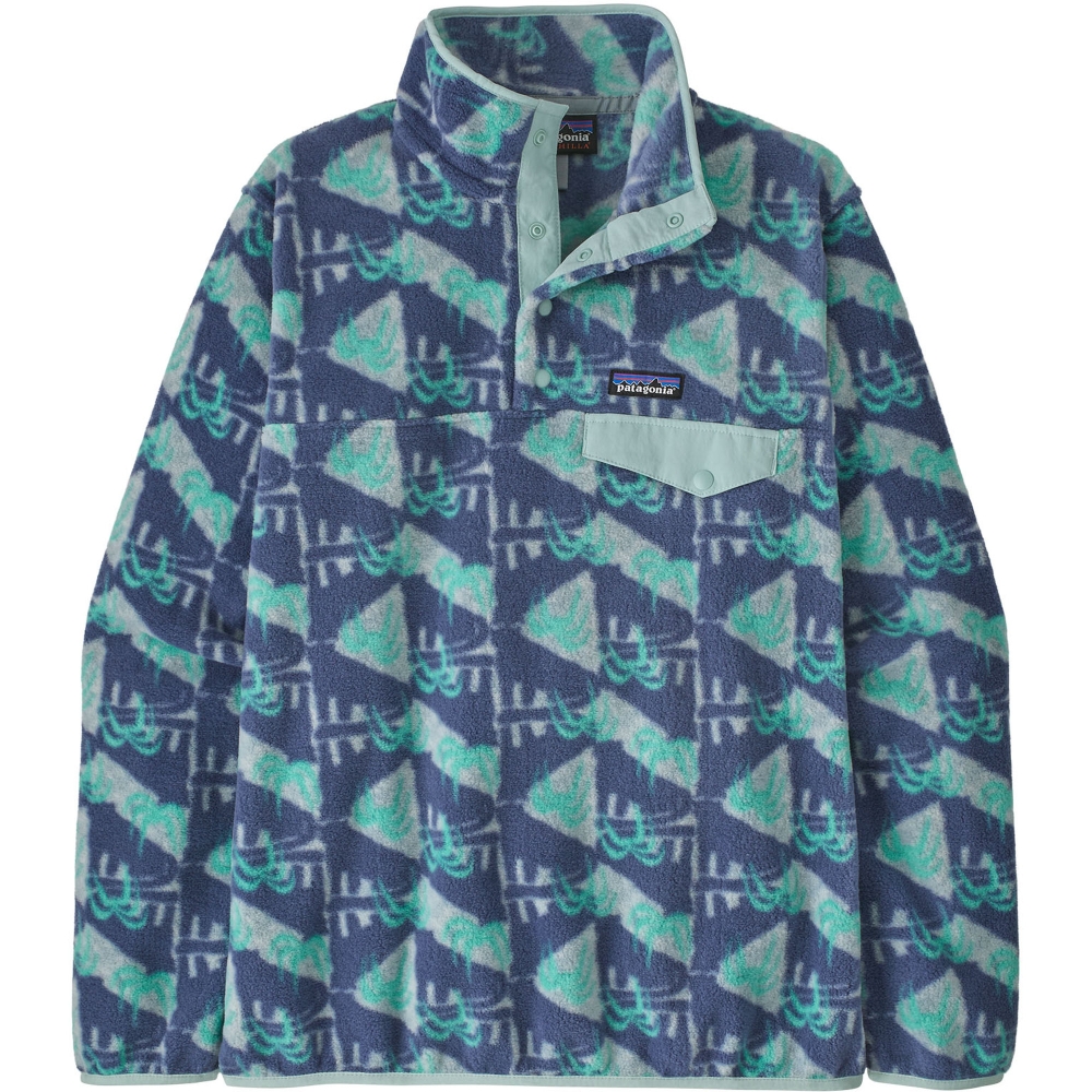 Patagonia LW Synch Snap-T P/O Women's Jaguar Geo: Blue Sage 25455-JGSA fleeces en truien online bestellen bij Kathmandu Outdoor & Travel