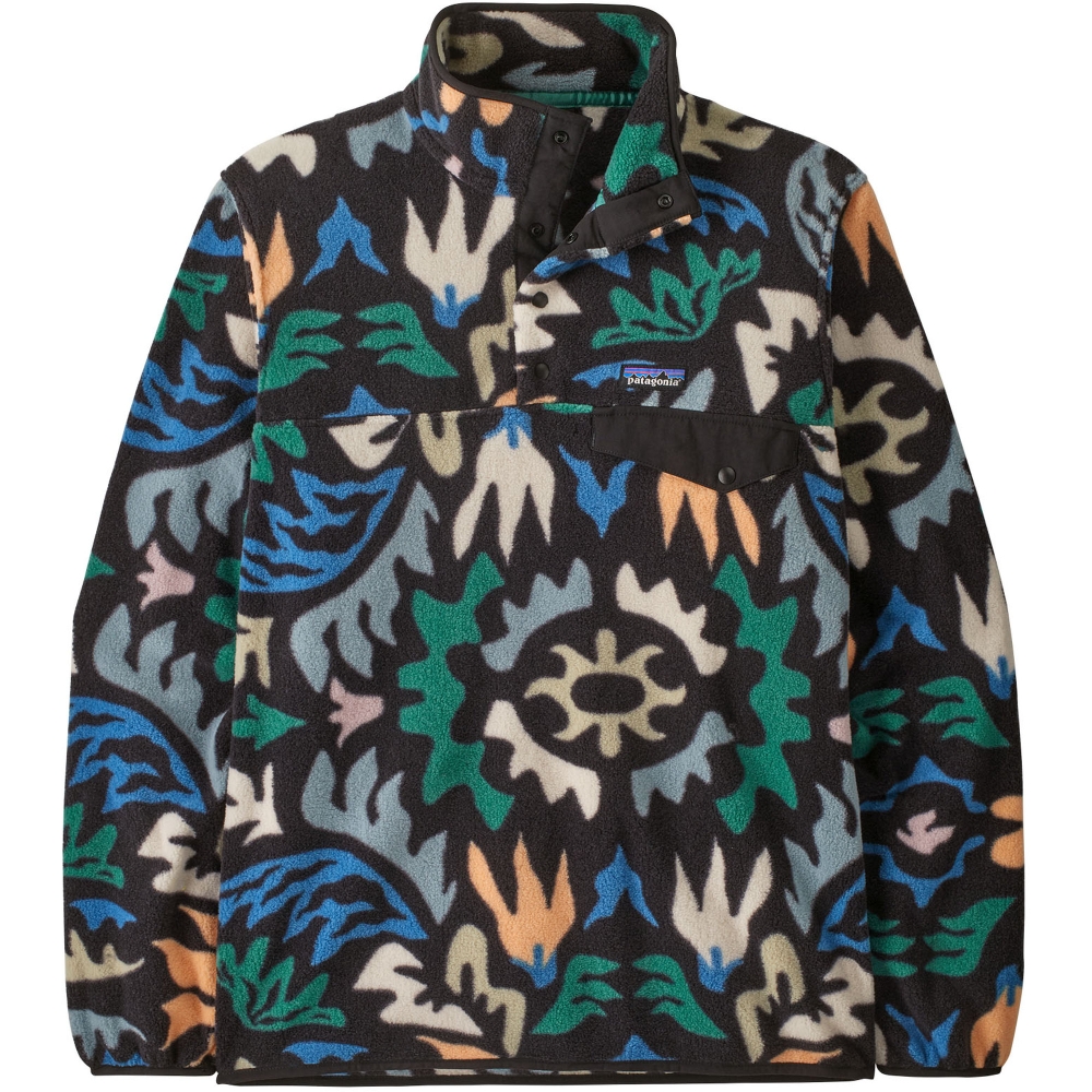 Patagonia LW Synch Snap-T P/O Kaleido: Black 25551-KALB fleeces en truien online bestellen bij Kathmandu Outdoor & Travel