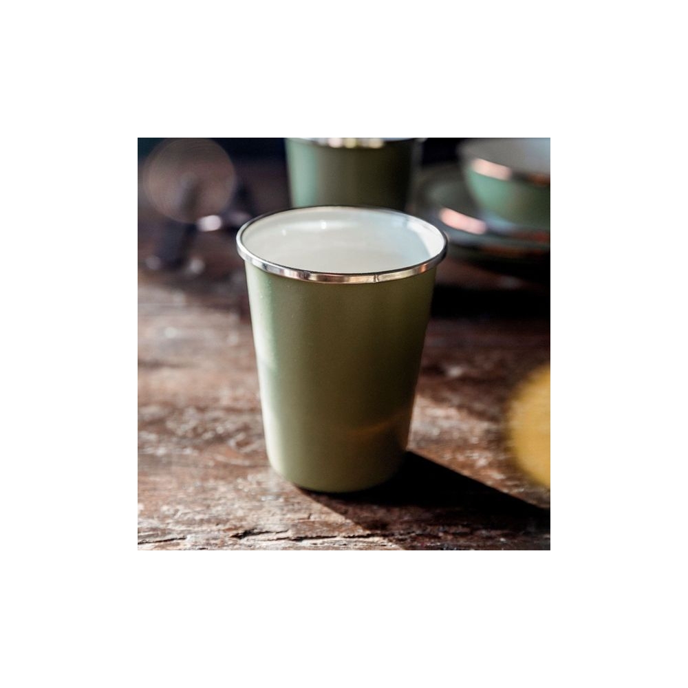 Barebones Cup Enamel 2 Pcs Olive 2-Tone CKW-1029 koken online bestellen bij Kathmandu Outdoor & Travel