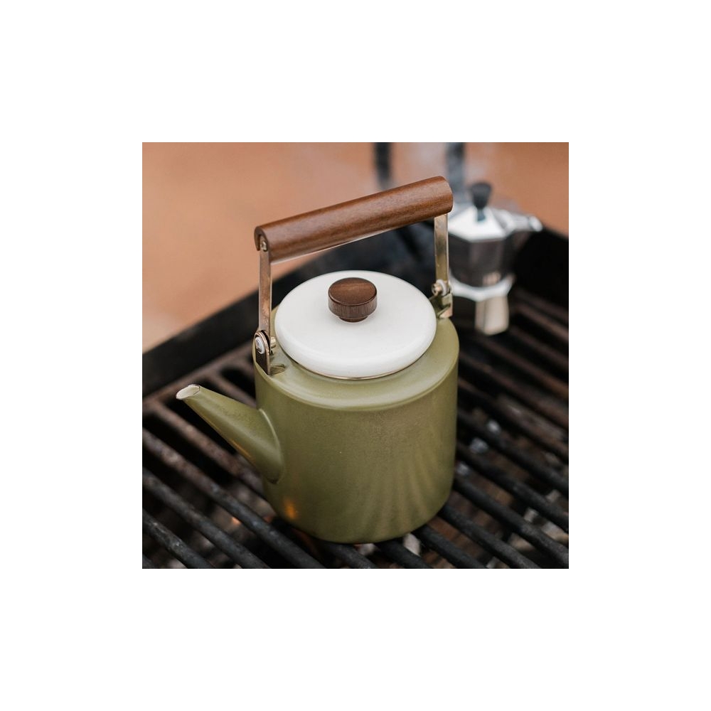 Barebones Theepot Enamel Olive 2-Tone CKW-1030 koken online bestellen bij Kathmandu Outdoor & Travel