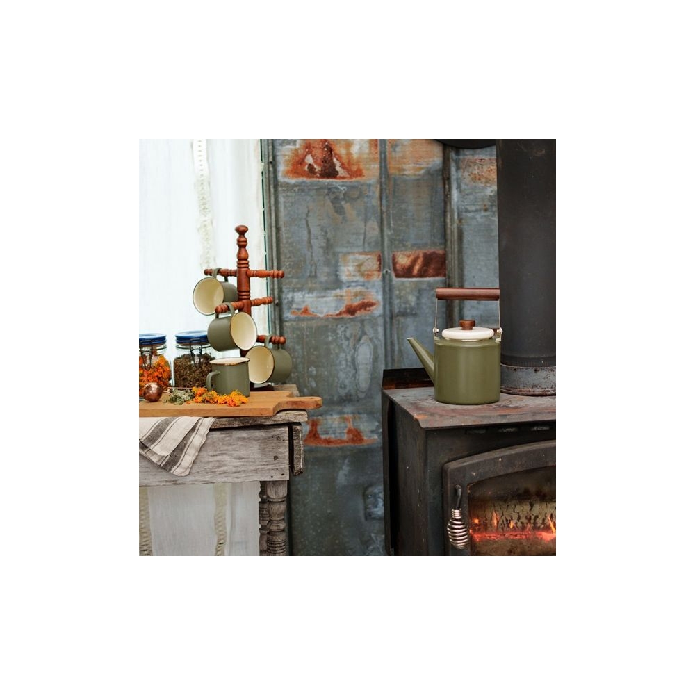 Barebones Theepot Enamel Olive 2-Tone CKW-1030 koken online bestellen bij Kathmandu Outdoor & Travel