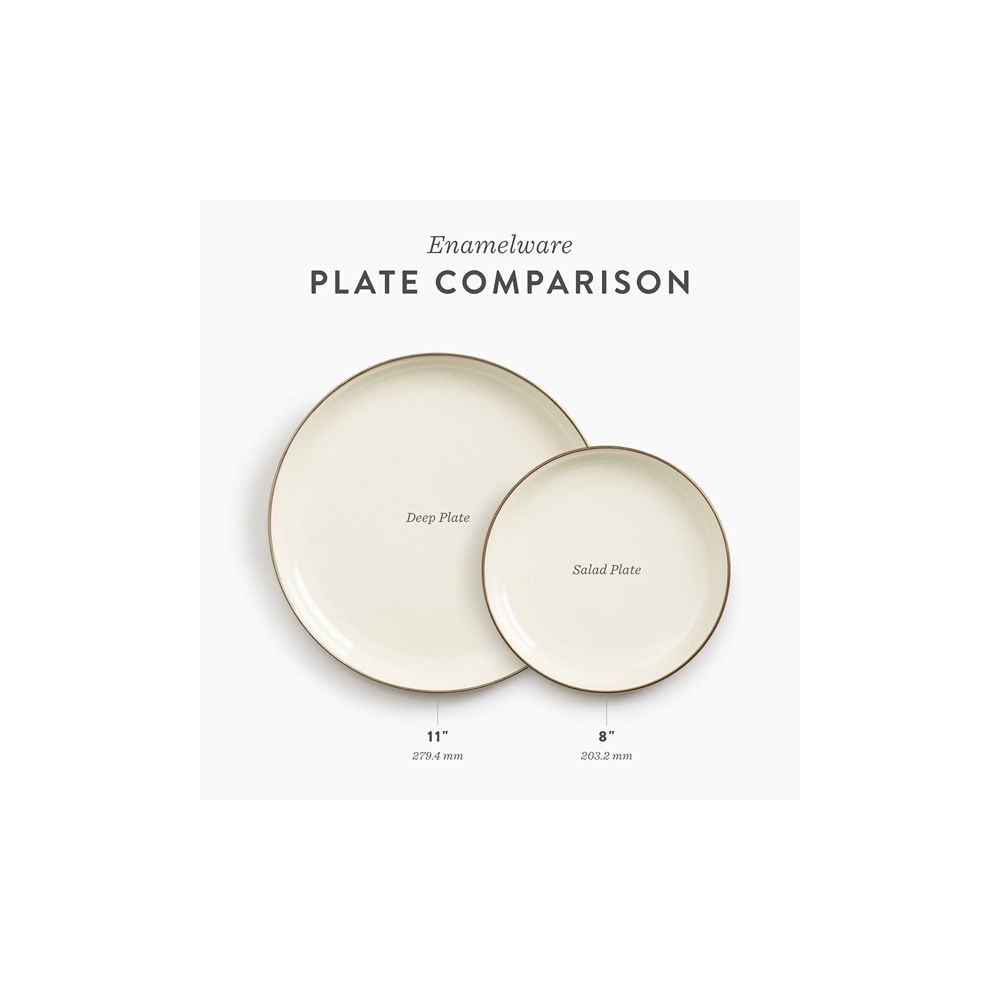 Barebones Small Plate Enamel 2 Pcs Olive 2-Tone CKW-1028 koken online bestellen bij Kathmandu Outdoor & Travel
