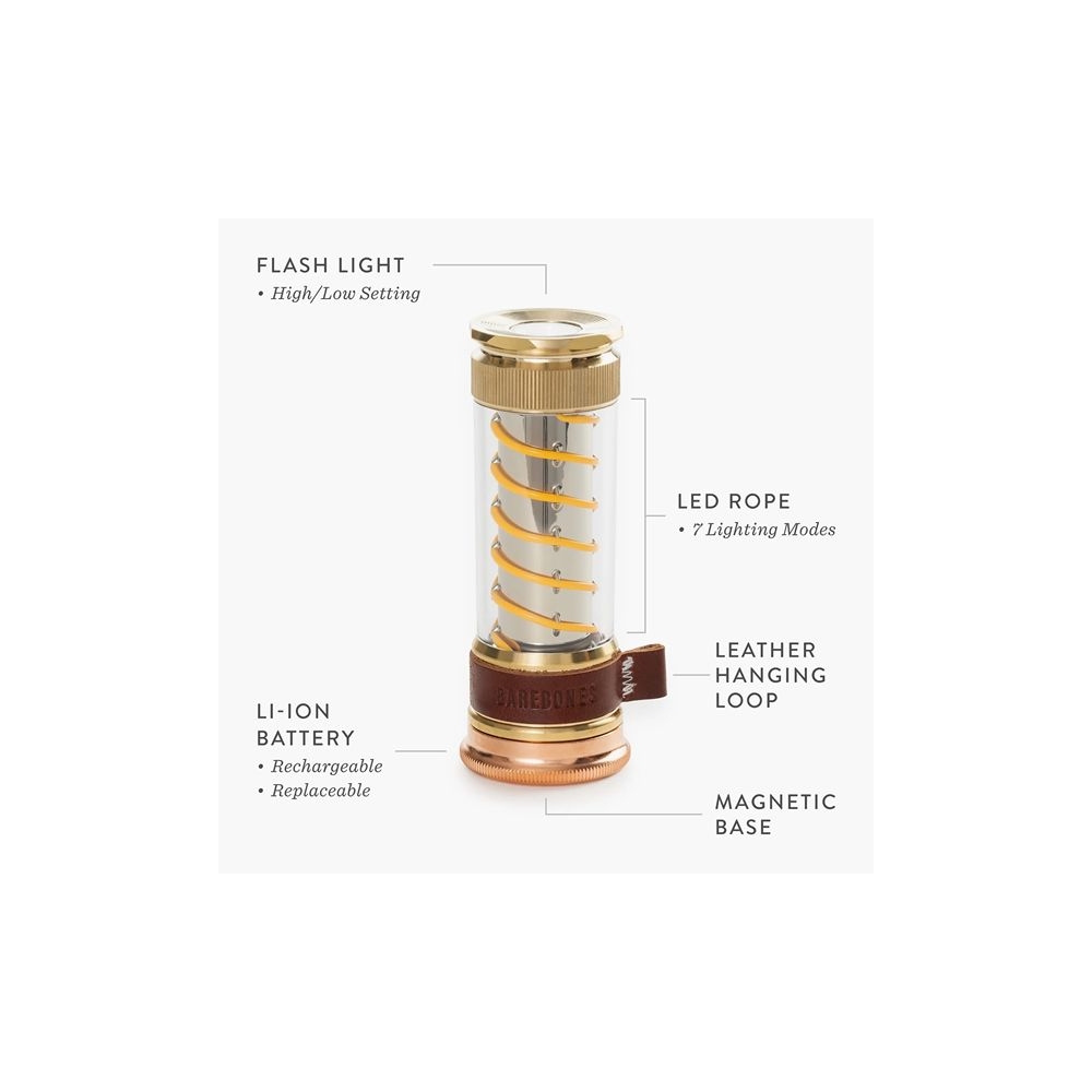 Barebones Edison Light Stick Brass/Copper LIV-135 verlichting online bestellen bij Kathmandu Outdoor & Travel