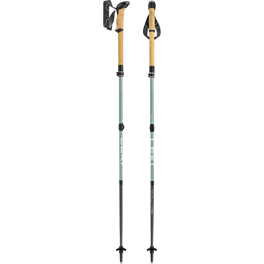 Leki Leki Makalu FX Carbon Compact LT65620622 wandelstokken en gamaschen Leki Makalu FX Carbon Compact Naturalcarbon/Greygreen/White LT65620622 wandelstokken en gamaschen online bestellen bij Kathmandu Outdoor & Travel