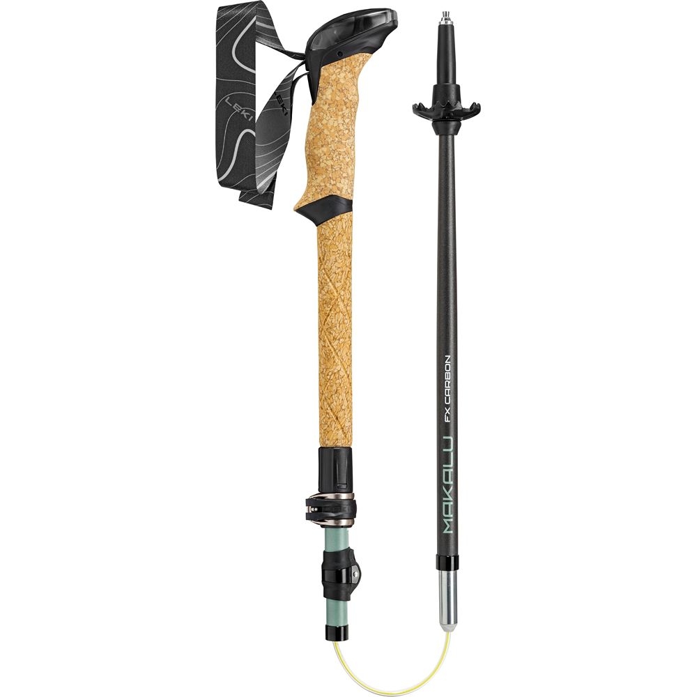 Leki Leki Makalu FX Carbon Compact LT65620622 wandelstokken en gamaschen Leki Makalu FX Carbon Compact Naturalcarbon/Greygreen/White LT65620622 wandelstokken en gamaschen online bestellen bij Kathmandu Outdoor & Travel